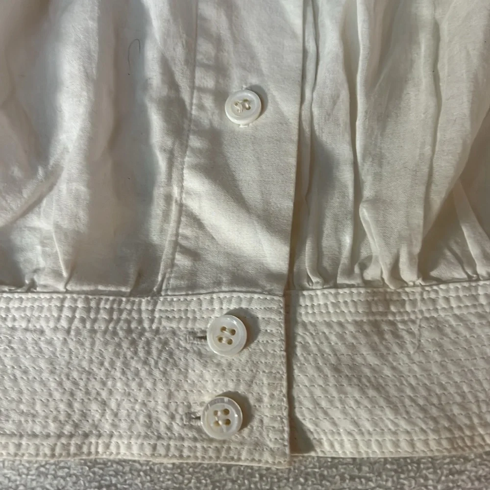 NWOT Charles Nolan off white blouse 100% cotton size 8 - Picture 4 of 6